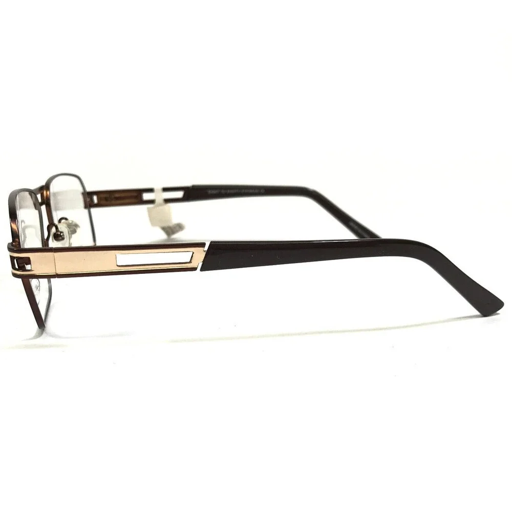 Eight to Eighty Eyeglasses Frames TWAN BROWN/GOLD Square Full Rim 57-18-145